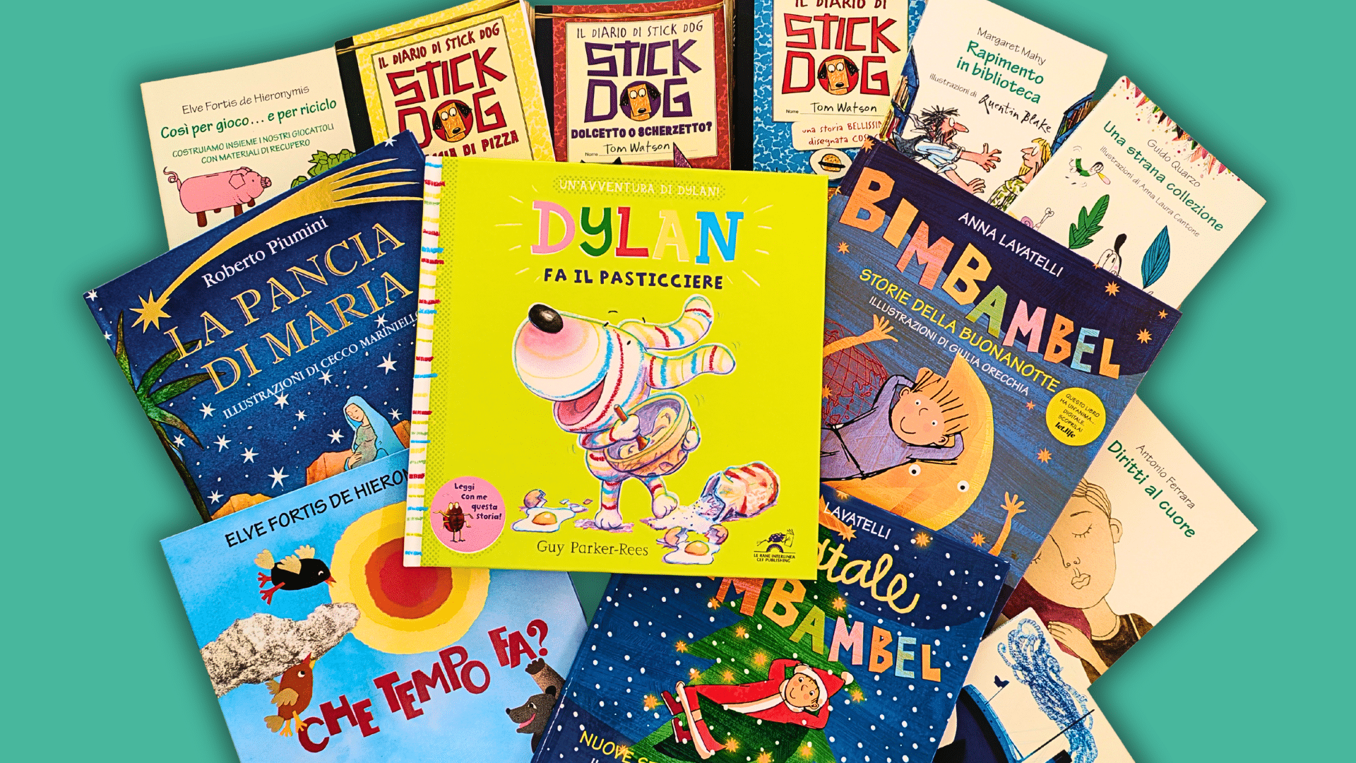 Libri italiani colorati per bambini, centro "Dylan fa il pasticciere".